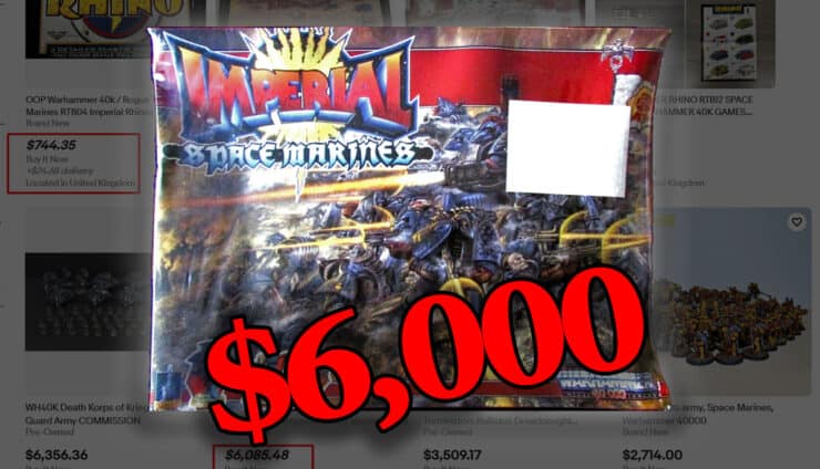 warhammer scalpers OOP kits on ebay listing page space marines rtb-01 imperial warhammer 40k