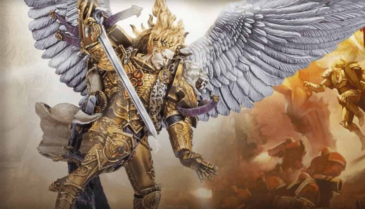 sanguinius black library droping in from above warhammer 40k