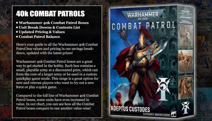 Adeptus Custodes Combat Patrol 2026 Values contents