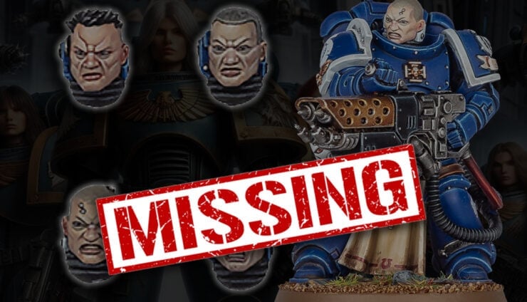 New Space Marines female heads are missing from store shelves product shots warhammer 40k