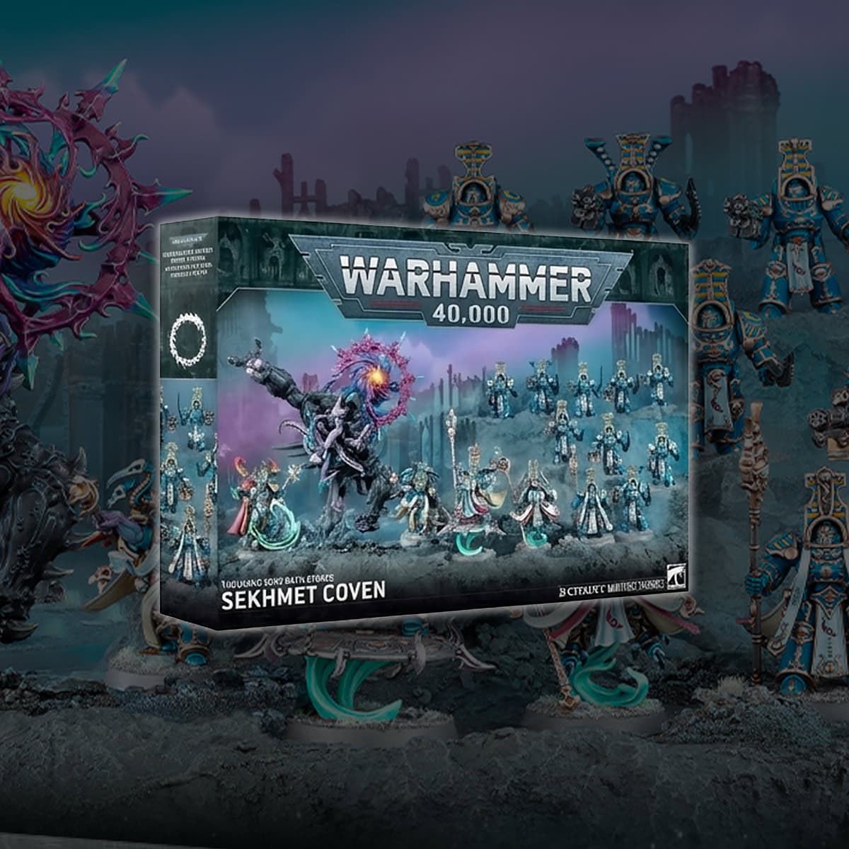 Sekhmet Coven Battleforce product shot warhammer 40k colorized