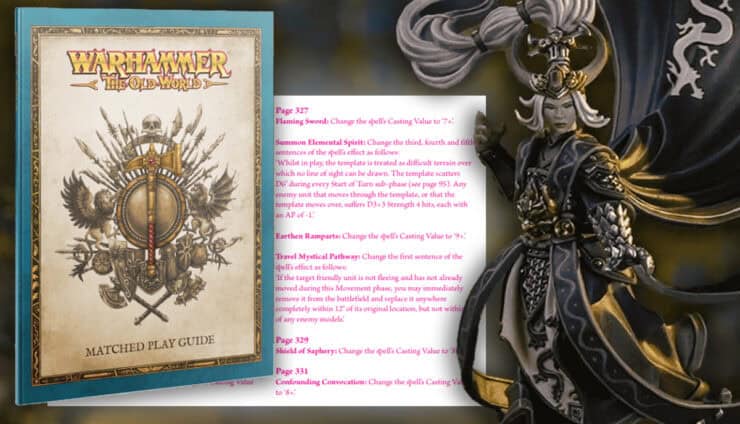Warhammer The Old World FAQ matched play guide with changes and painted model