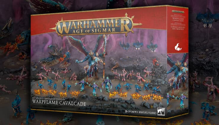 Warpflame Cavalcade Battleforce product image painted models background age of sigmar