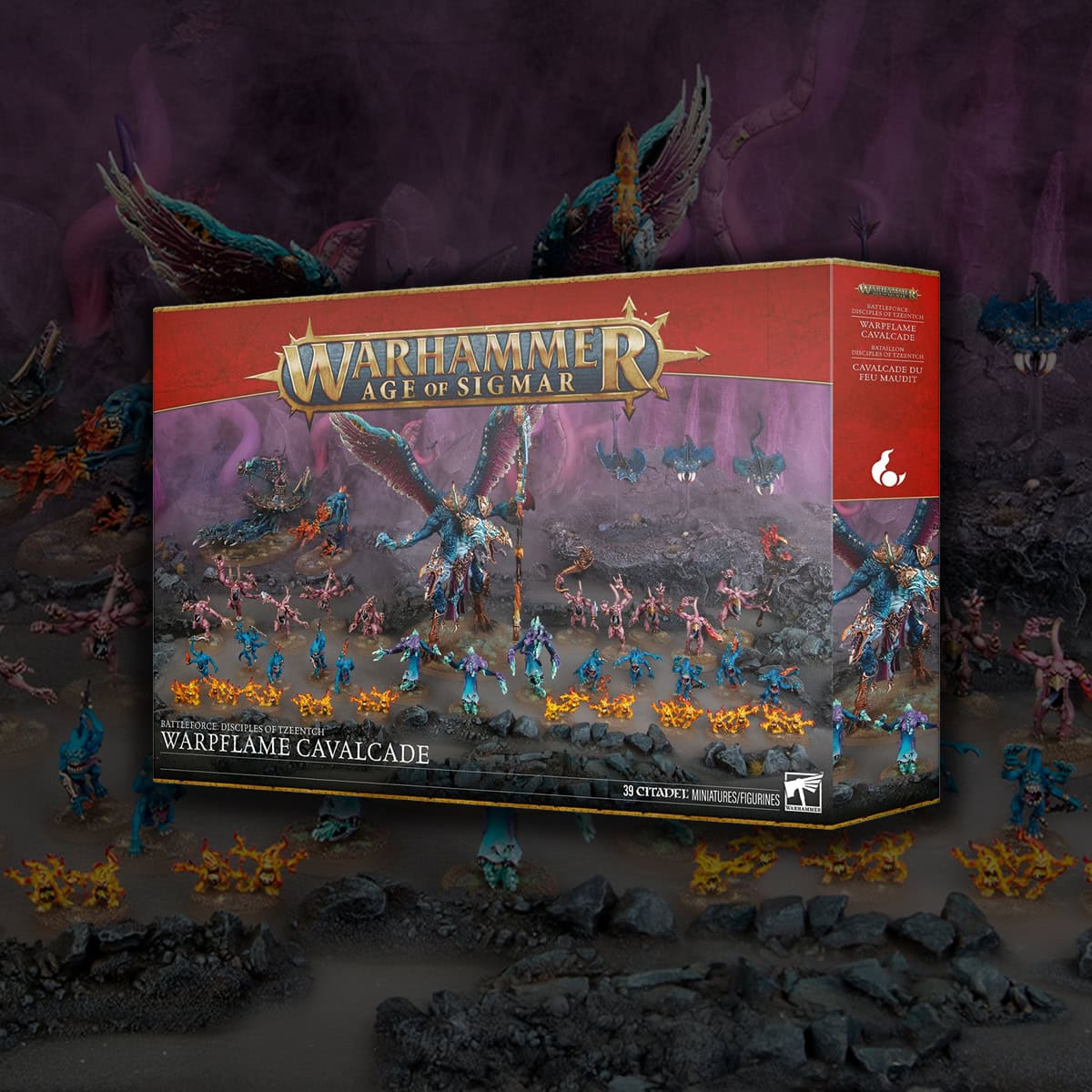 Warpflame Cavalcade Battleforce product image painted models background age of sigmar