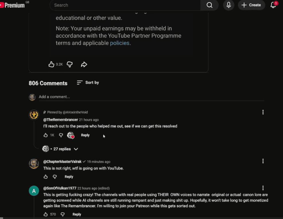 YouTube Flagging Creators