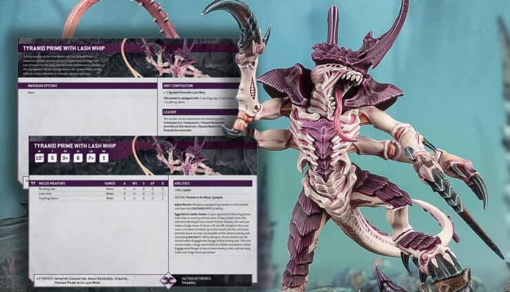 Tyranid prime datasheet rules warhammer 40k painted model with updates