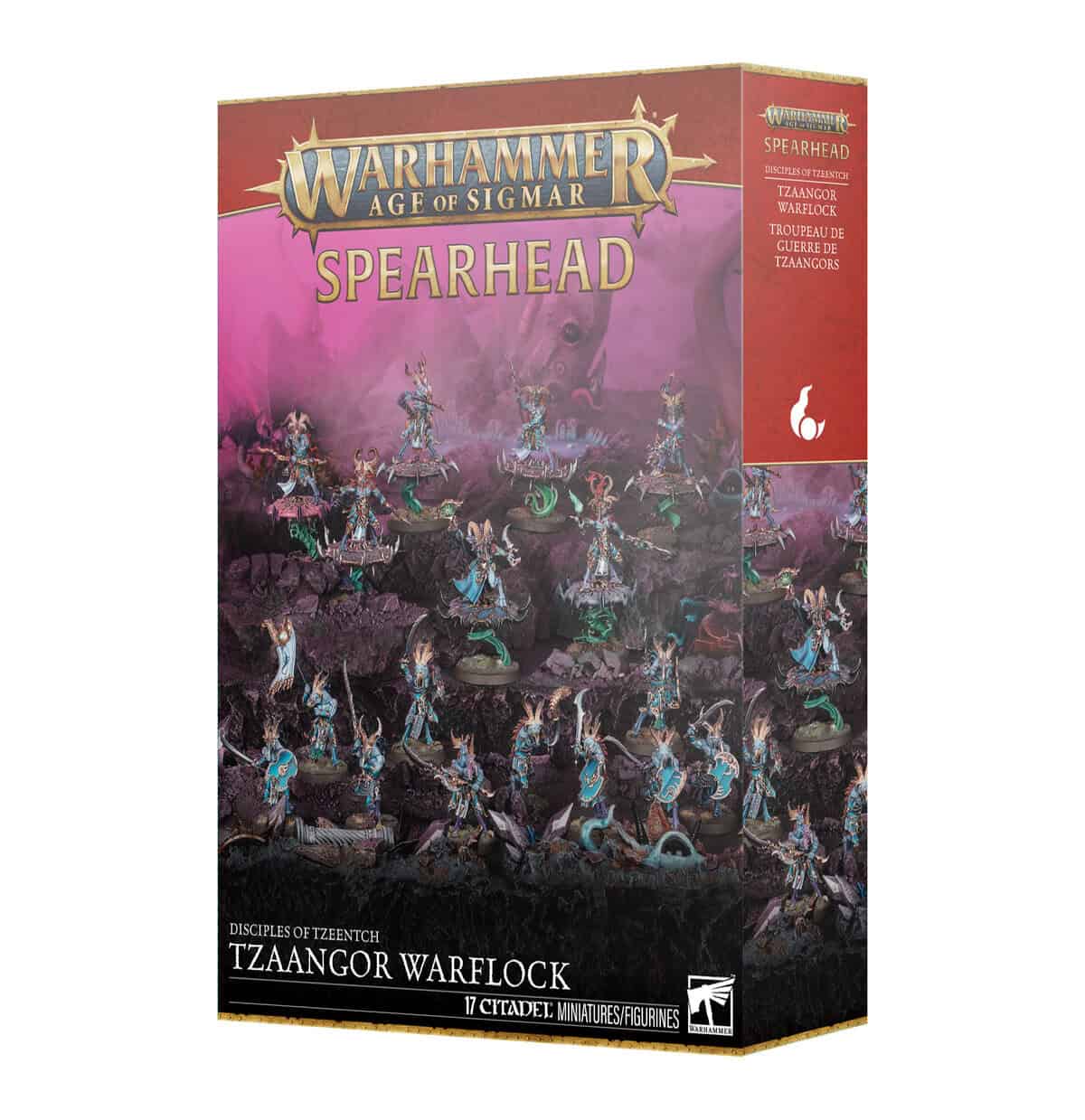 Disciples of Tzeentch Spearhead Tzaangor Warflock box art