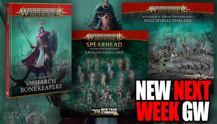 new next week ossiarch bonereapers product shots bundle boxes and battletome