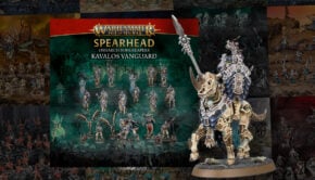 ossiarch bonereapers spearhead product shot with painted models warhammer age of sitgmar