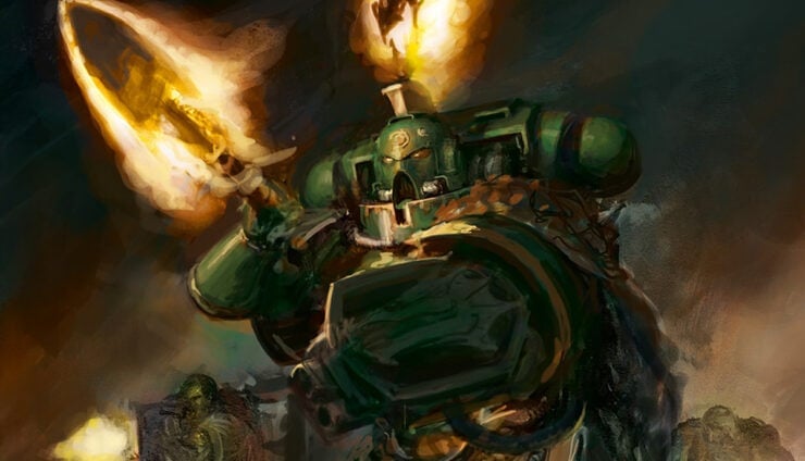 salamanders vulkan hestan art thrusting spear warhammer 40k