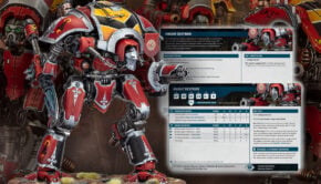 Knight Destrier rules datasheet Warhammer 40k painted model preview