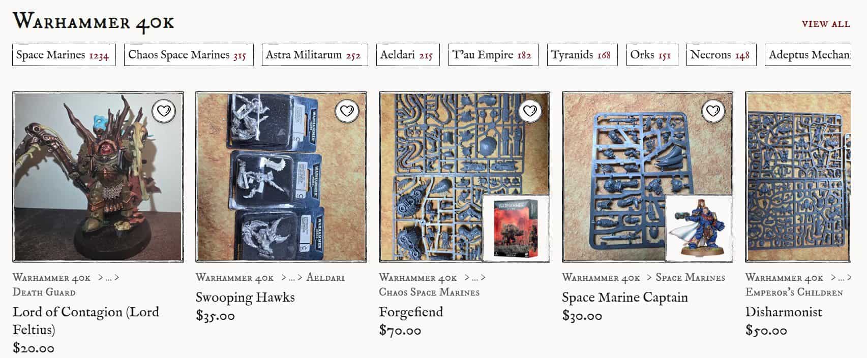 Miniswap Front Page Recent Listings