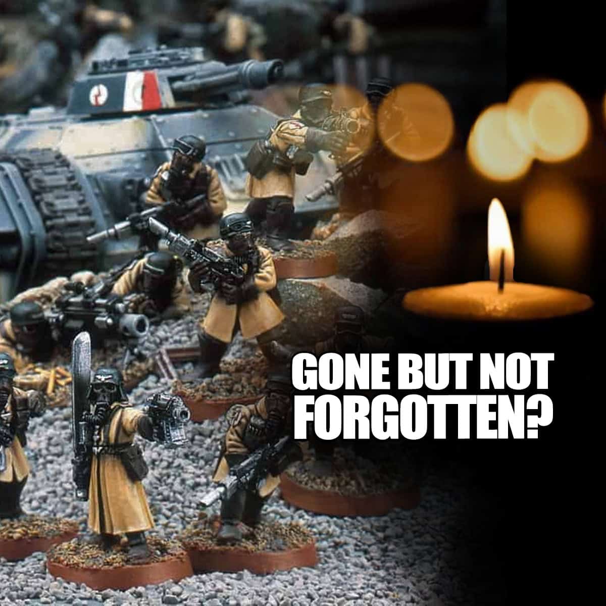 armageddon steel legion miniatures with memorial candle wahrammer 40k RIP Gone But Not Forgotten