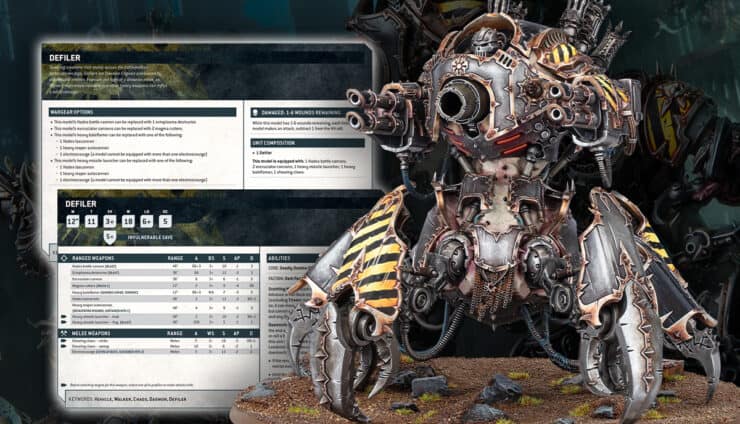 new iron warriors rules defiler datasheet warhammer 40k