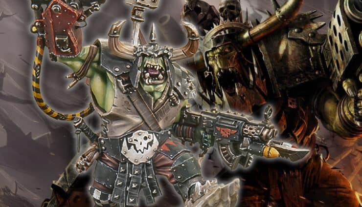 new ork warboss painted model images from GW confirmed with codex art in background