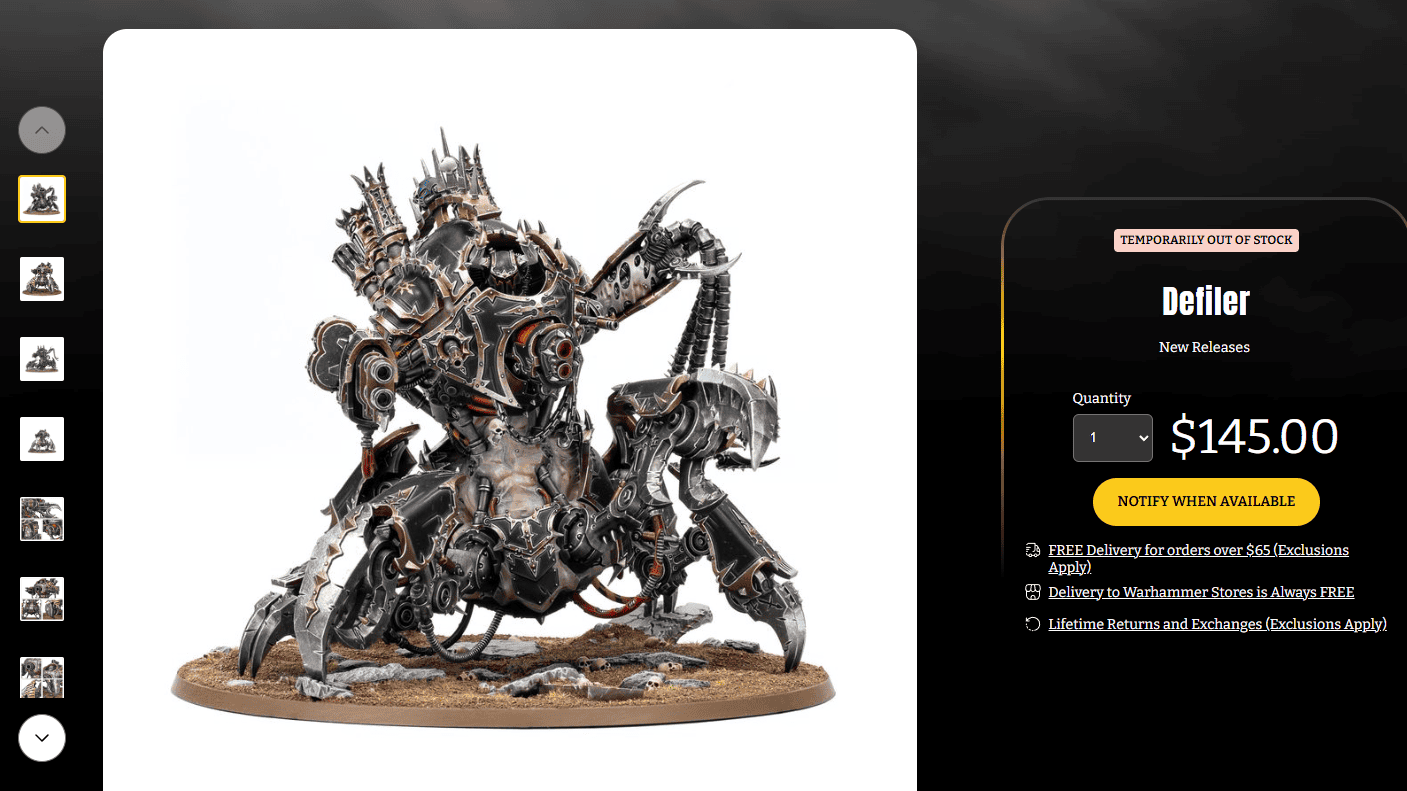 Defiler out of stock