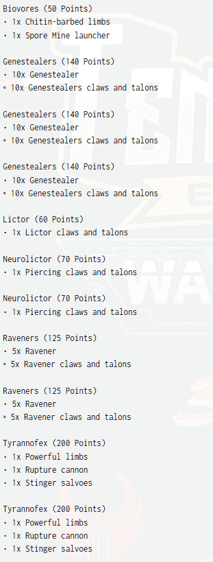 Levi Hummon Tyranids Tennessee Open army list page 2