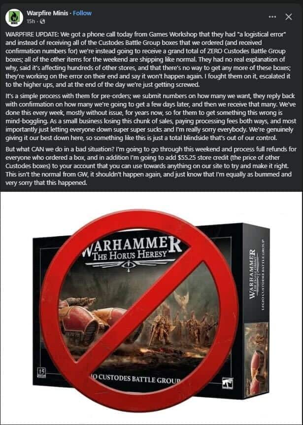Warpfire Games Statement