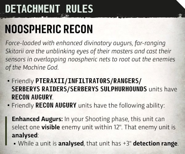 Cohort Acquisitus detachment rule and Enhanced Augurs datasheet card