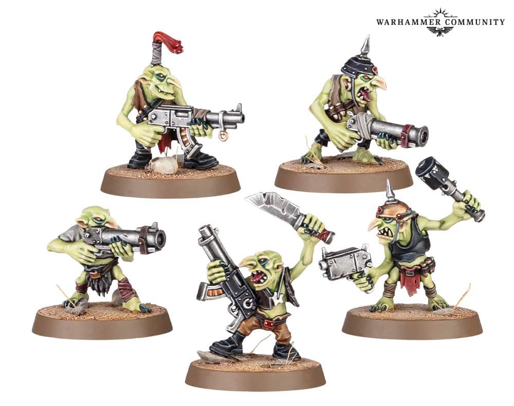 Customized Gretchin horde options from the new Ork Boyz kit