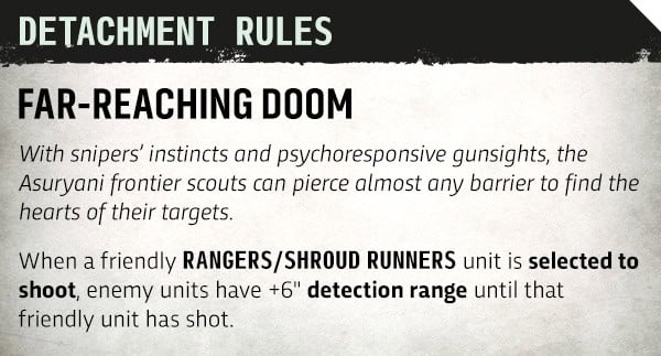Far-reaching Doom rule for the Path of the Outcast Aeldari detachment