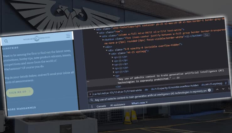 Games Workshop Posts AI Warning In WarCom Code