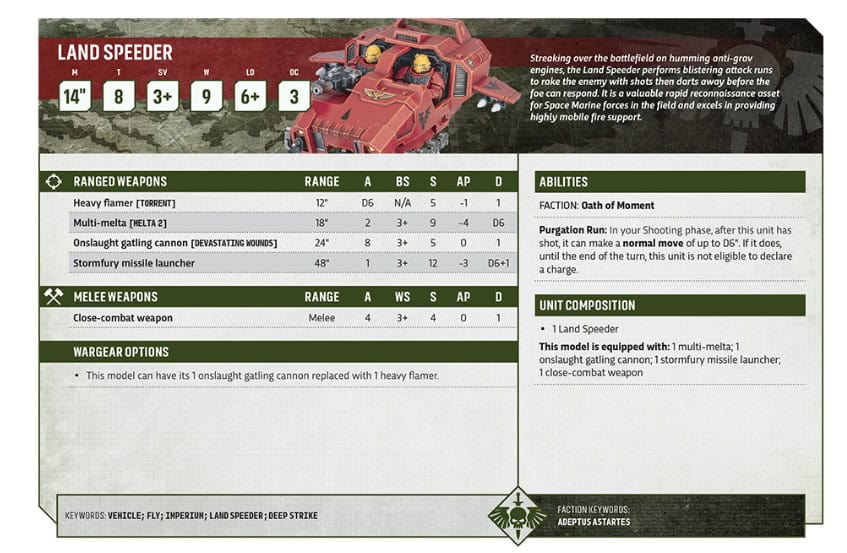 Landspeeder Datasheet