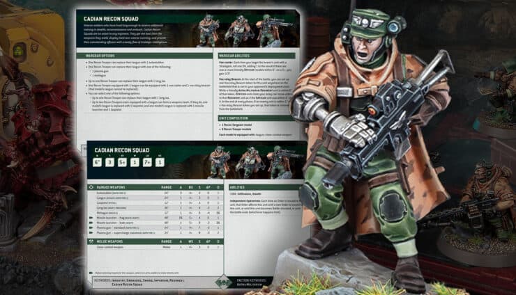 New Cadian Recon Squad Rules + 40k Datasheet Revealed