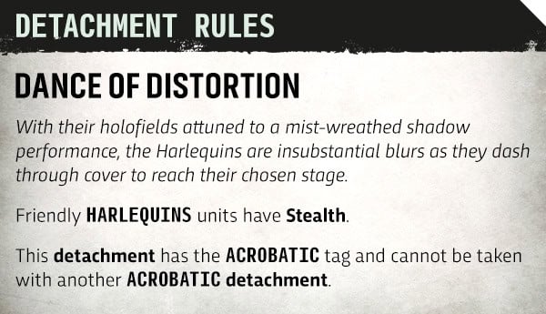 Twilight Flickers mobility rule for the 11th Edition Aeldari Harlequins detachment