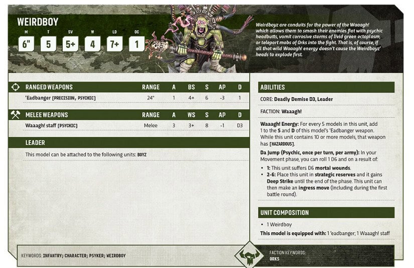 Weirdboy Rules