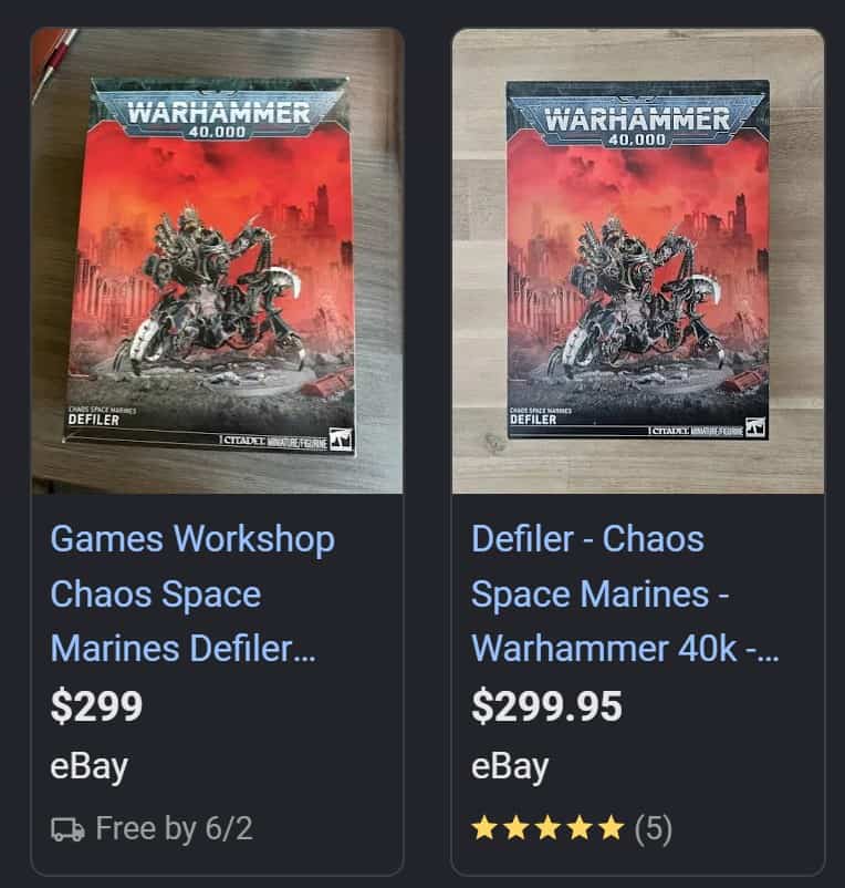 ebay defiler prices