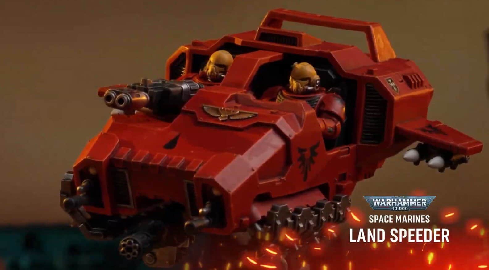 new space marine speeder painted model side shot