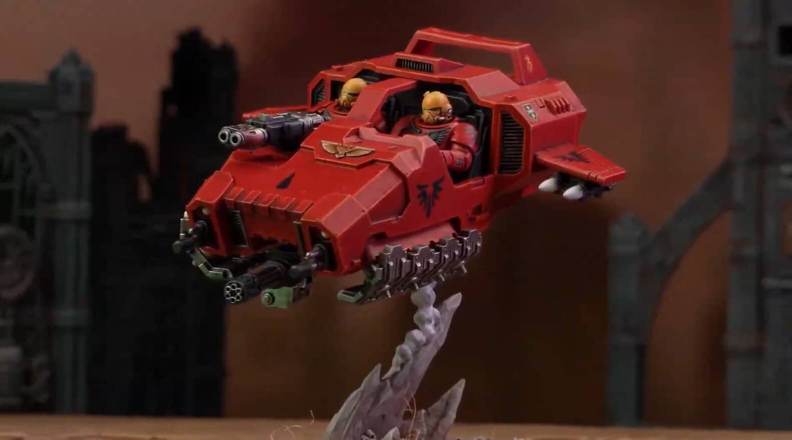 new space marine speeder painted model stand