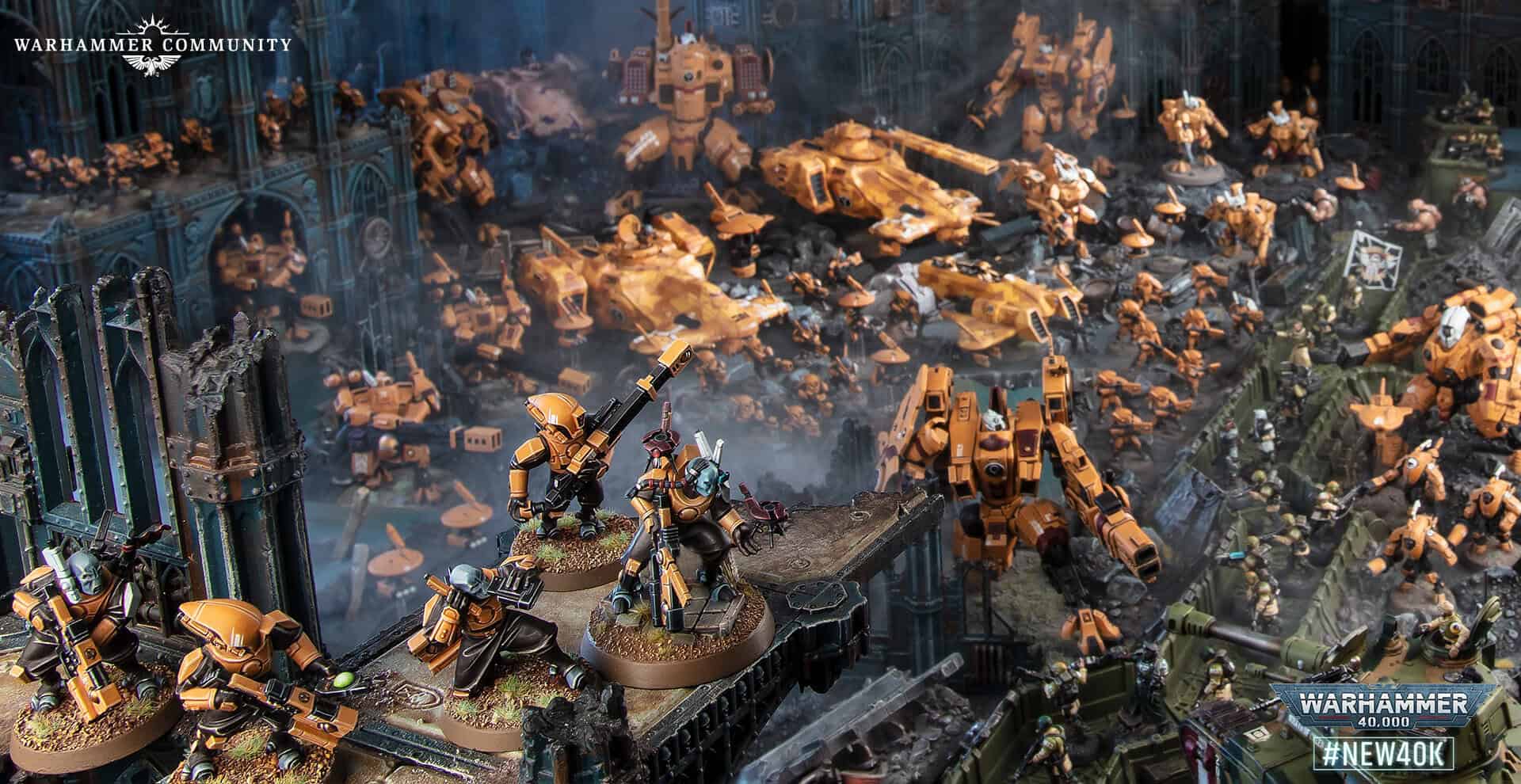T'au Empire faction art for the 11th Edition Faction Pack