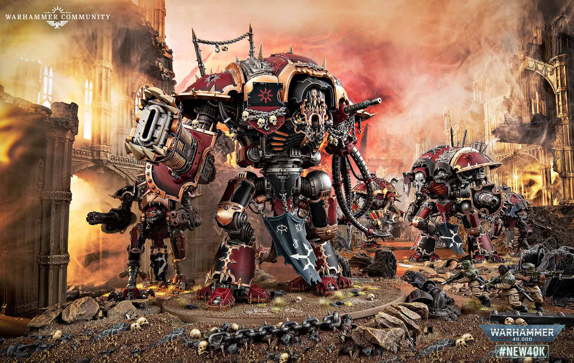 Thousand Sons and Chaos Knights faction art