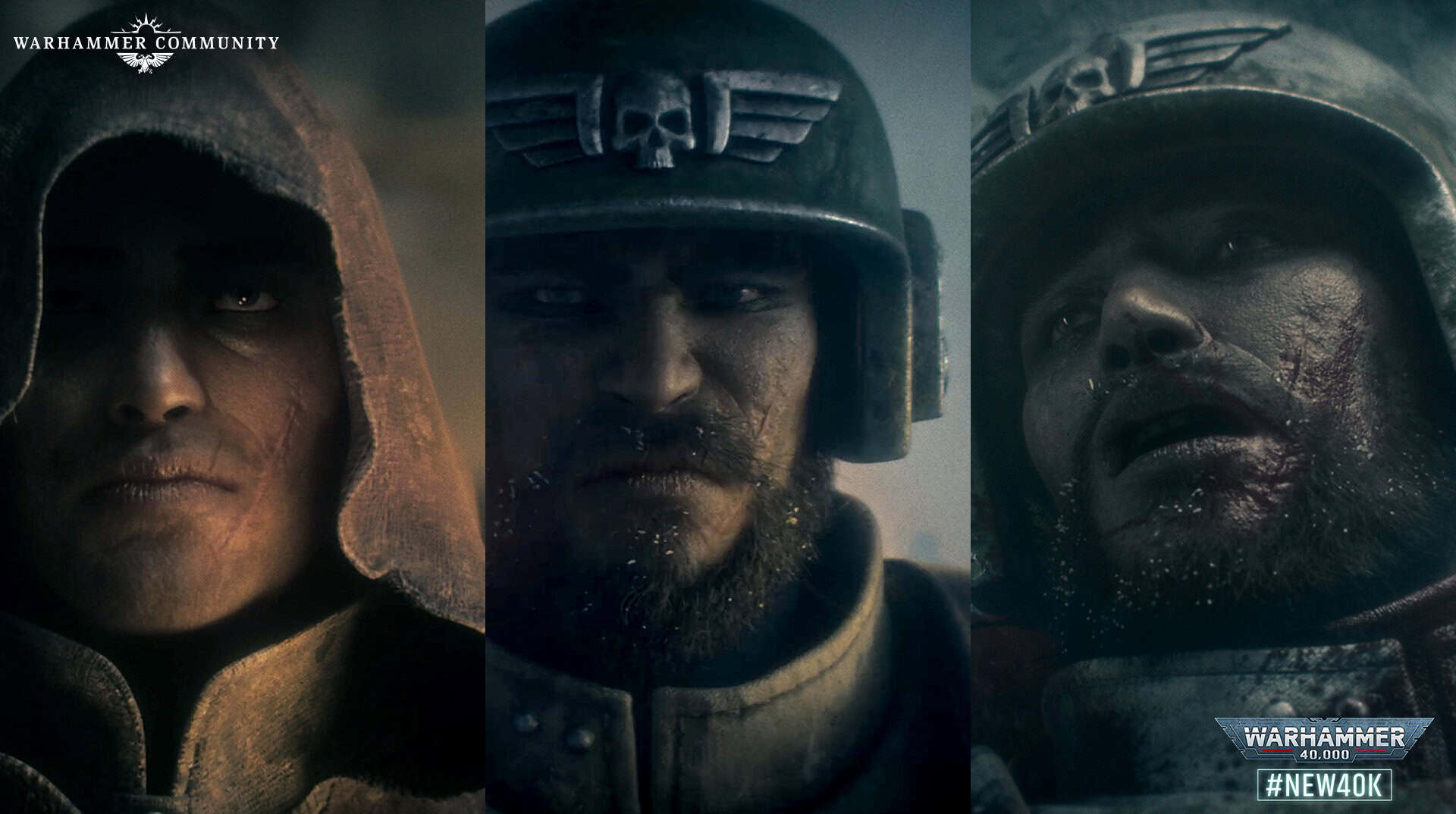 Guardsman pilgrim turned corpse in the Warhammer 40k 11th Edition trailer