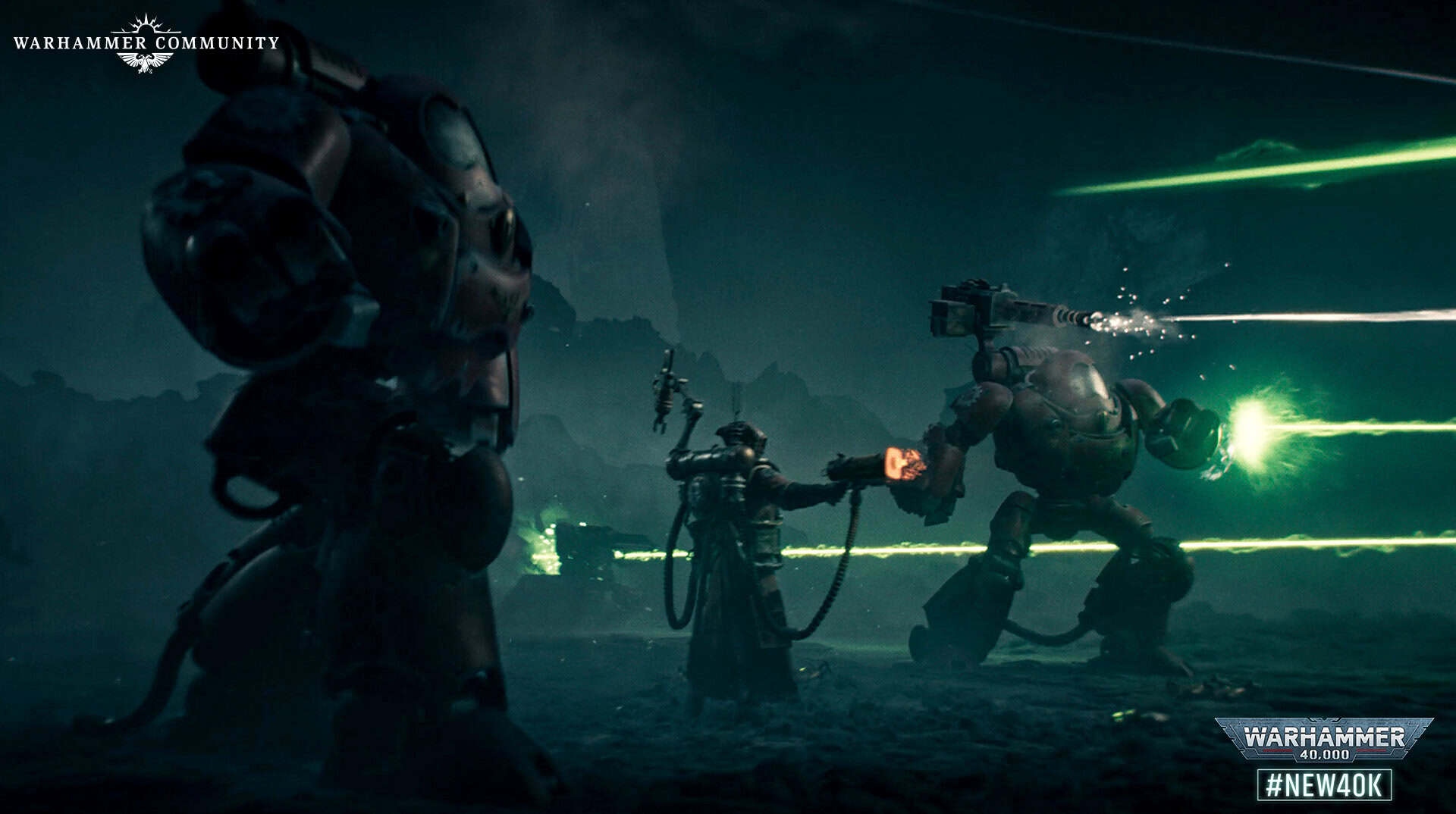 Kastelan Robots fighting Necrons in the Warhammer 40k 11th Edition trailer