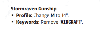 Stormraven Change