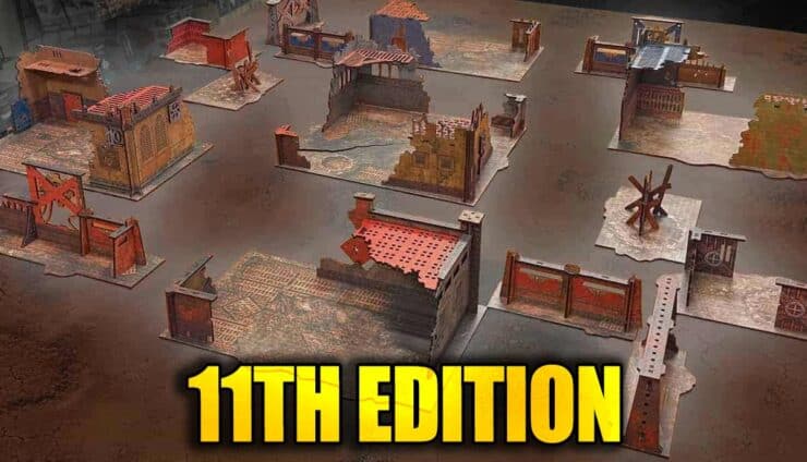 Warhammer 40k 11th edition terrain area footprints best