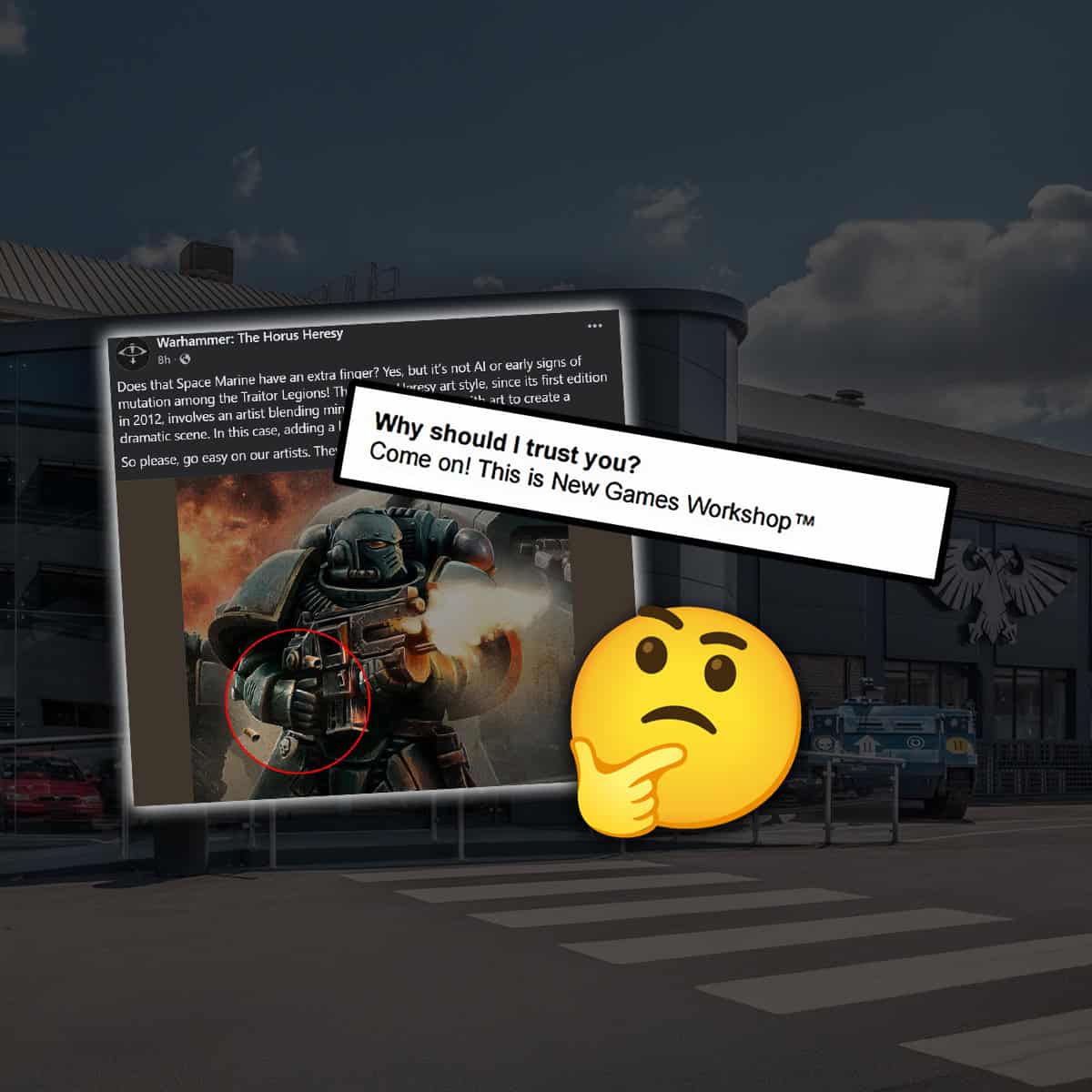 games workshop ai statment doubling down they use artitsts