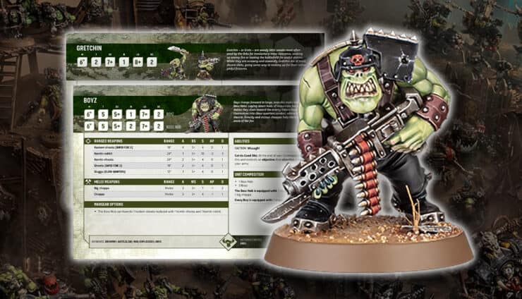 ork boyz datasheet rules wahrammer 40k armageddon