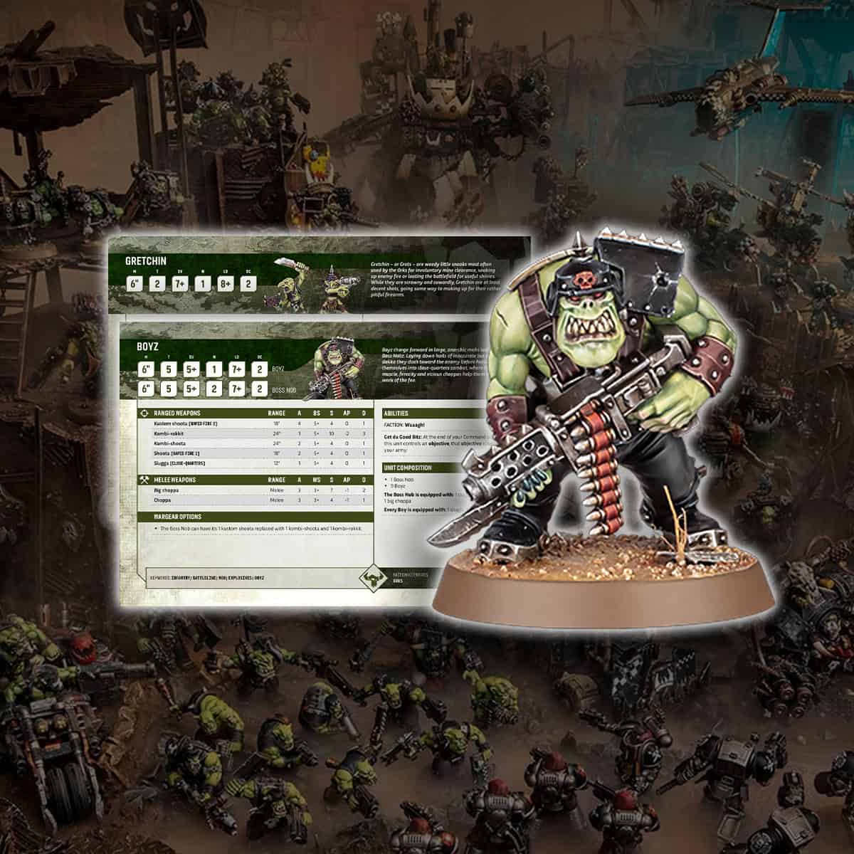 ork boyz datasheet rules wahrammer 40k armageddon