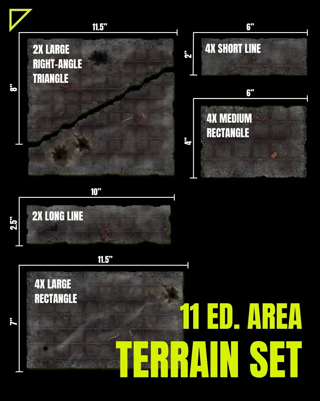 Game Mat EU 11th Edition Area Terrain Footprints