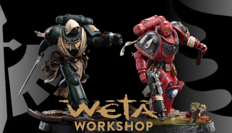 weta workshop blood angels and dark angels figures