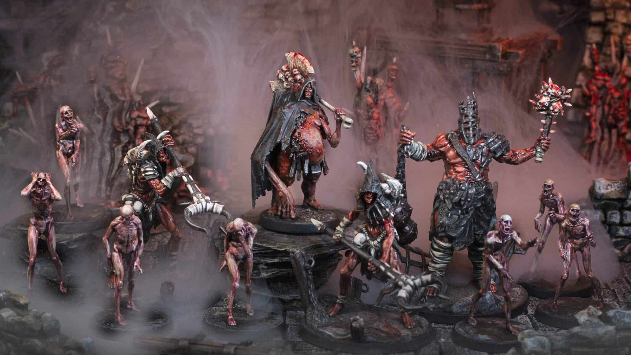 Grimdark warband built from Halls of Suffering miniatures for skirmish games
