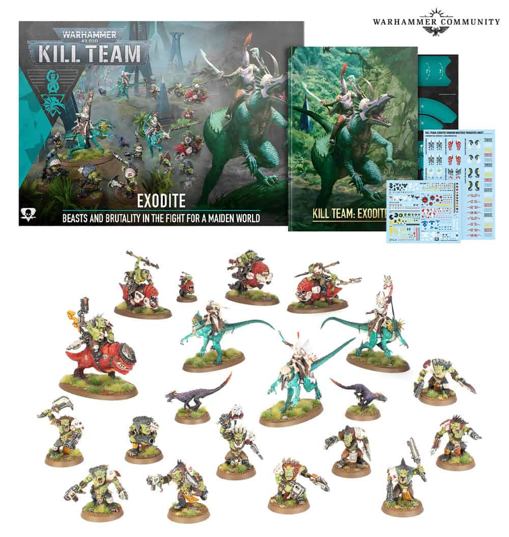 Kill Team Exodite Aeldari box set with Dragon Masters and Beast Snagga Boyz