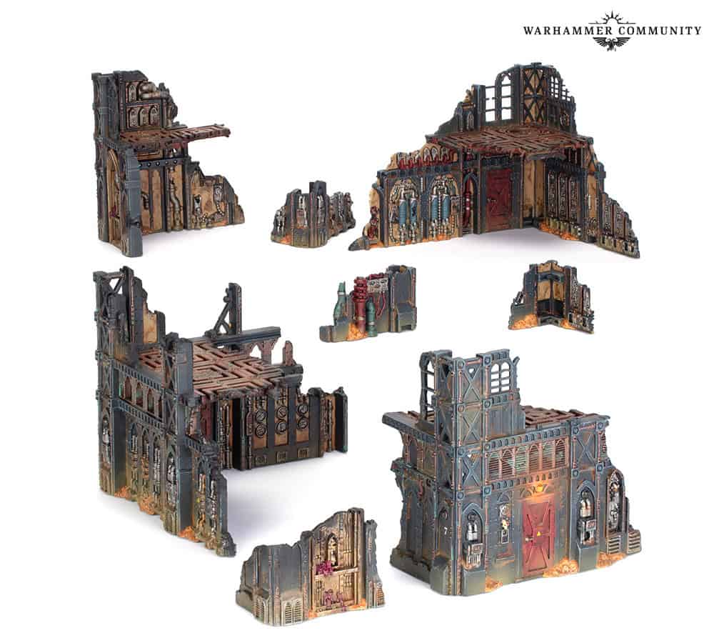 Warhammer 40k Manufactorum Ruins terrain set