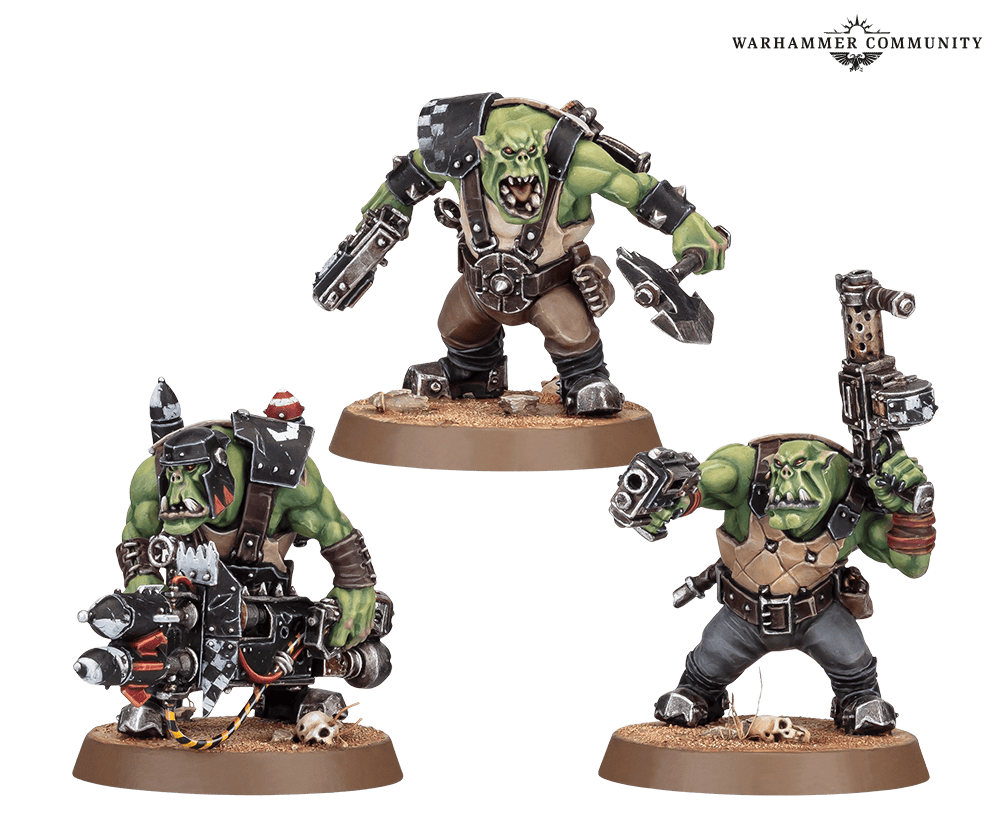 New Ork Boyz dakka weapon options on the sprue