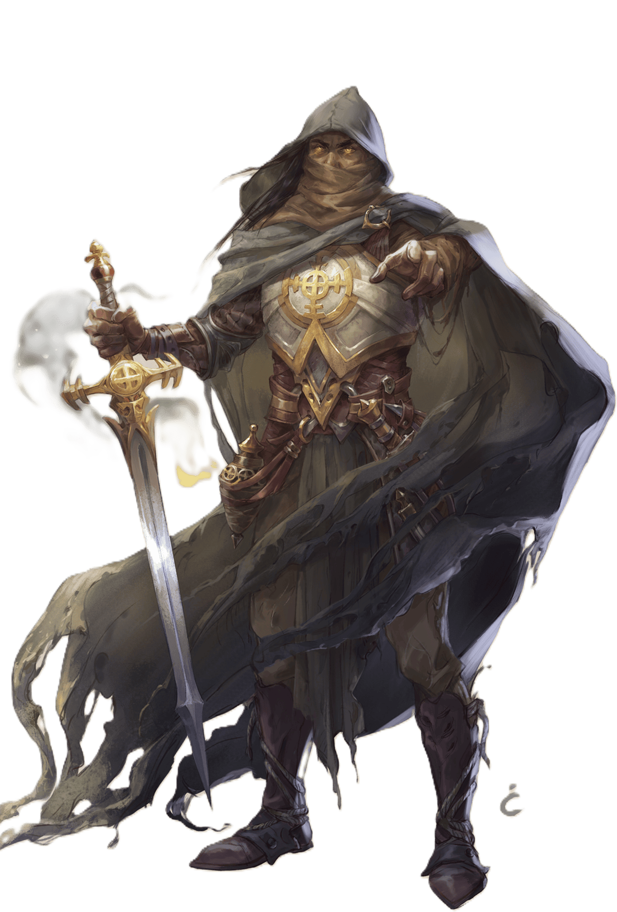 Oath of the Veiled Keepers Paladin subclass art for Auroboros: Dissension