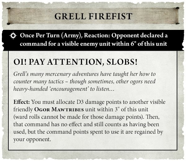 Grell Firefist Ogor Mawtribes rules warscroll